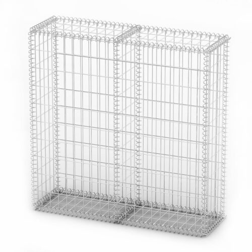 Gabion Basket with Lids Galvanised Wire 100 x 100 x 30cm - Image 2