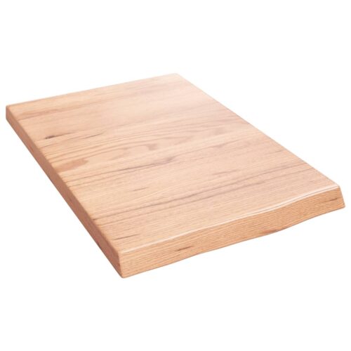 Oak Wood Bathroom Countertop Sink Vanity Board Table Top Light Brown 40x60x4cm