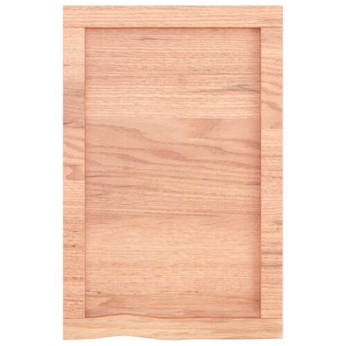 Oak Wood Bathroom Countertop Sink Vanity Board Table Top Light Brown 40x60x4cm - Image 4