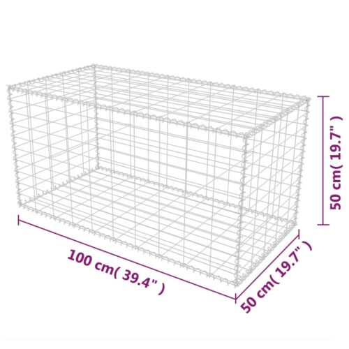 Gabion Basket Galvanised Steel 100x50x50cm - Image 8