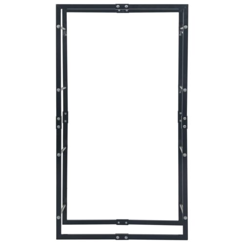 Firewood Rack Black 80x25x150cm Steel - Image 3