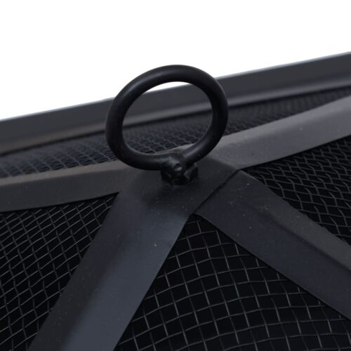 Fire Pit Black 42x42x45cm Steel - Image 7