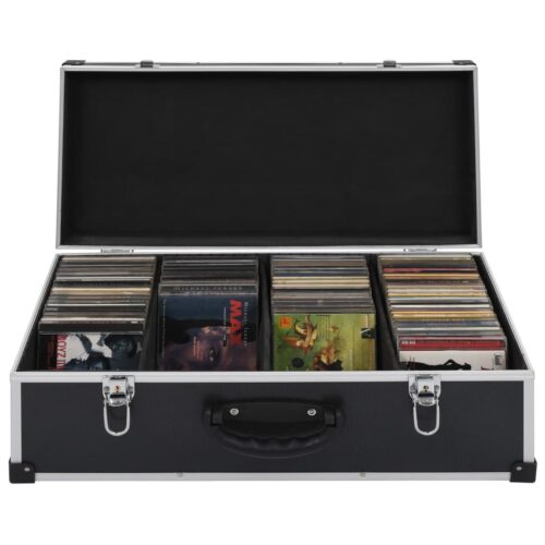 CD Case for 80 CDs Aluminium ABS Black - Image 9
