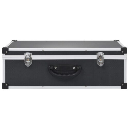 CD Case for 80 CDs Aluminium ABS Black - Image 3