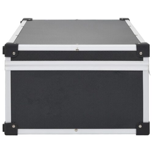 CD Case for 80 CDs Aluminium ABS Black - Image 4