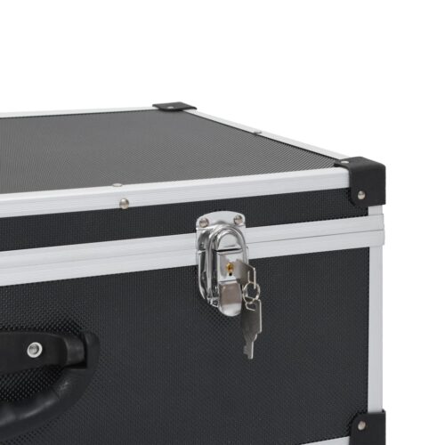 CD Case for 80 CDs Aluminium ABS Black - Image 8