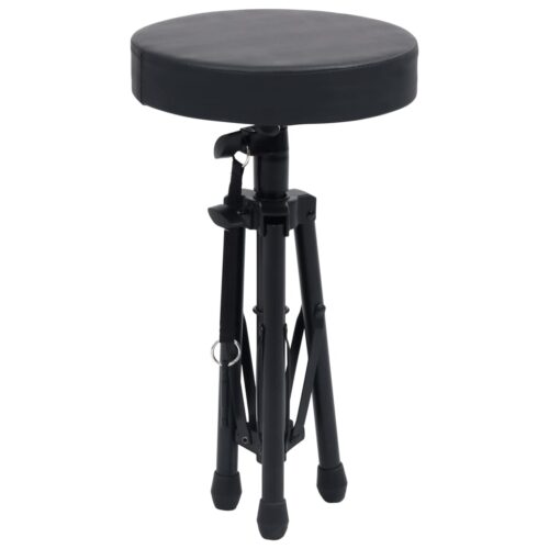 Double Braced Keyboard Stand Stool Set Black - Image 6
