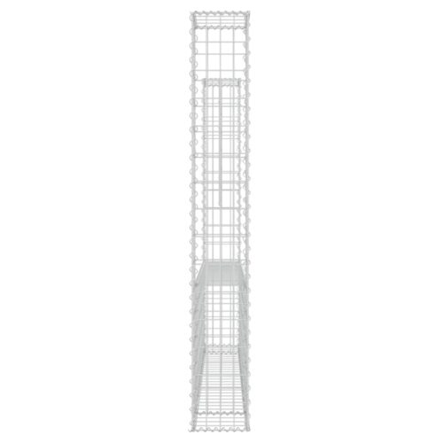 U-shape Gabion Basket with 2 Posts Iron 140x20x150cm - Image 4