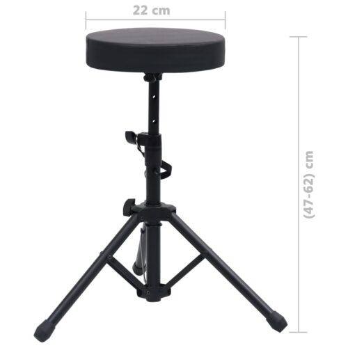 Keyboard Stand Stool Set Black - Image 10