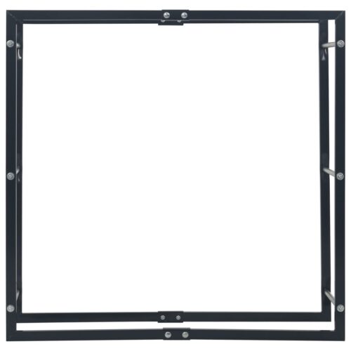 Firewood Rack Black 100x25x100cm Steel - Image 3