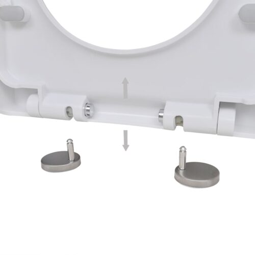 Toilet Seats with Soft Close Lids 2pcs Plastic White - Image 7