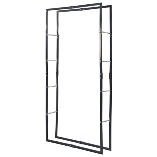 Firewood Rack Black 100x25x200cm Steel - Image 3
