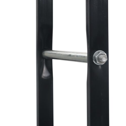 Firewood Rack Black 100x25x200cm Steel - Image 6