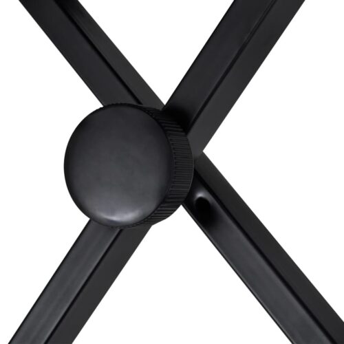 Double Braced Keyboard Stand Stool Set Black - Image 7