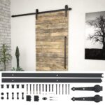 Sliding Door Hardware Kit 183cm Steel Black