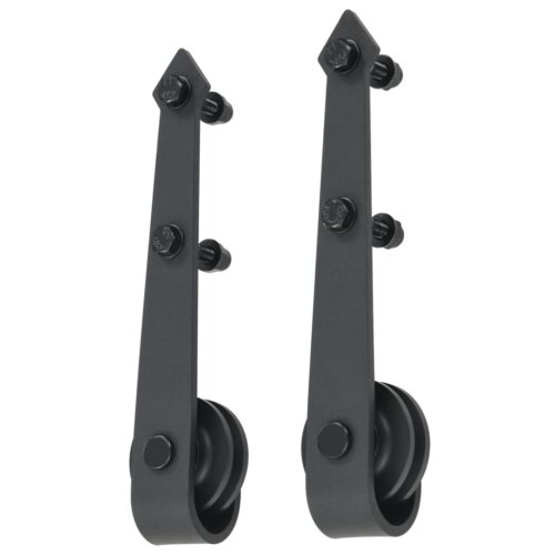 Sliding Door Hardware Kit 183cm Steel Black - Image 4