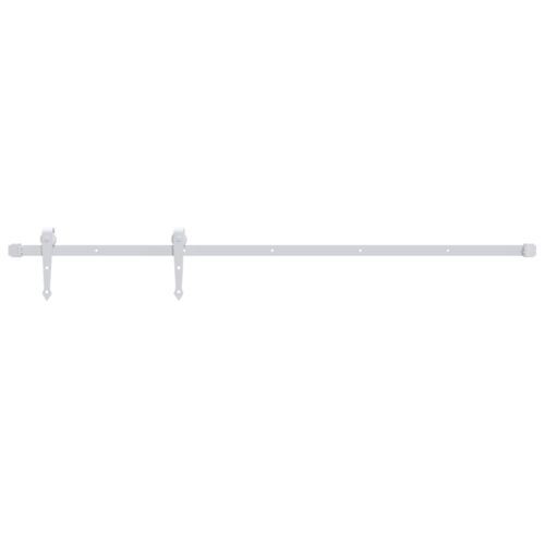 183cm Sliding Barn Door Hardware Track Set Office Bedroom Interior Closet White - Image 2
