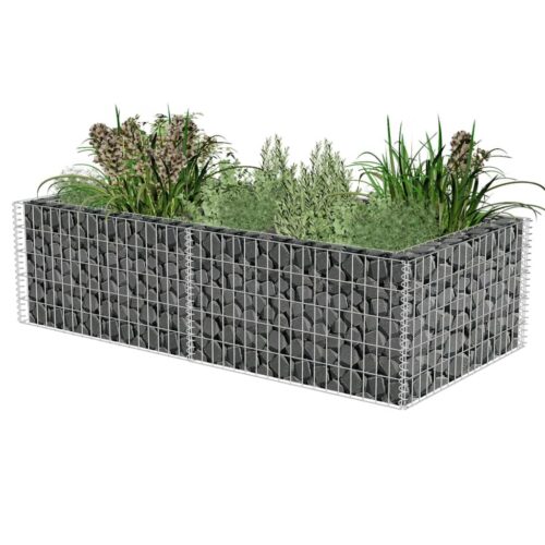Gabion Planter Galvanised Steel 180x90x50cm