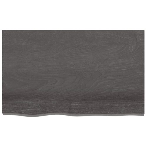 Bathroom Countertop Sink Vanity Board Table Top Dark Brown 80x50x2cm Treated Solid Wood - Image 3