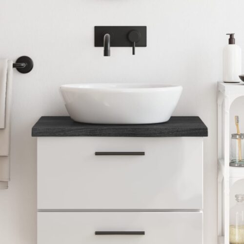 Bathroom Countertop Sink Vanity Board Table Top Dark Oak Timber Wood  60x50x4cm - Image 9