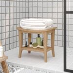 Bathroom Side Table 50x35x45cm Solid Wood Teak