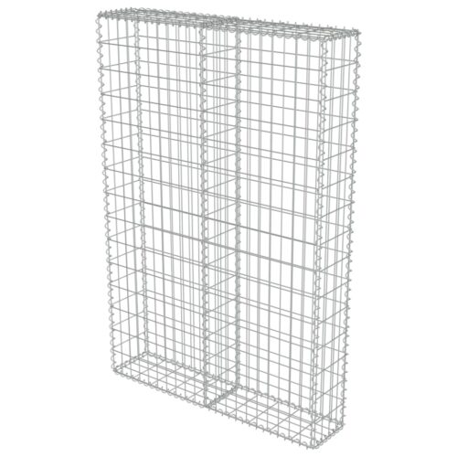 Gabion Wall with Covers Galvanised Steel 100x20x150cm - Image 3