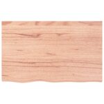 Bathroom Countertop Sink Vanity Board Table Top Brown 80x50x2cm Treated Solid Wood
