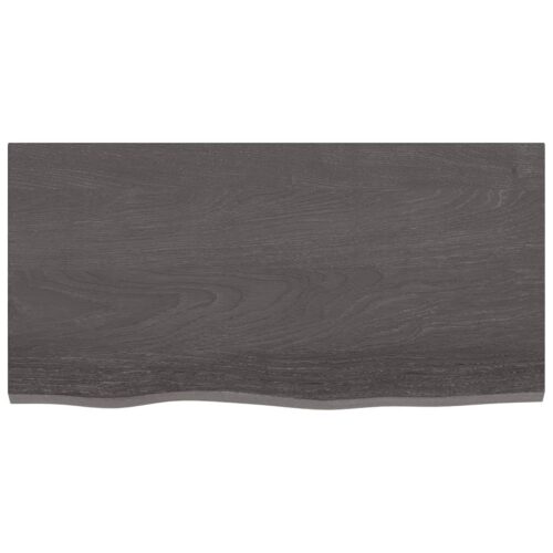 Bathroom Countertop Sink Vanity Board Table Top Dark Brown 80x40x4cm Treated Solid Wood - Image 3