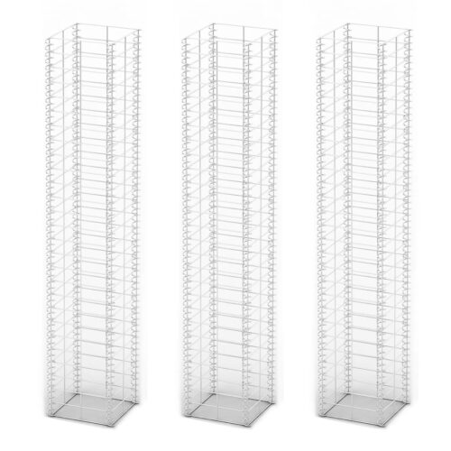 Gabion Set 3pcs Galvanised Wire 25 x 25 x 150cm - Image 2