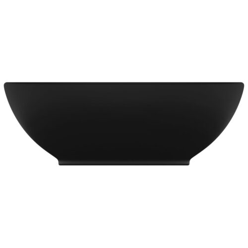 Luxury Basin Oval-shaped Matt Black 40x33cm Ceramic - Image 3