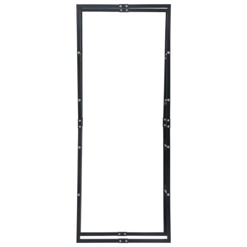 Firewood Rack Black 80x25x200cm Steel - Image 4