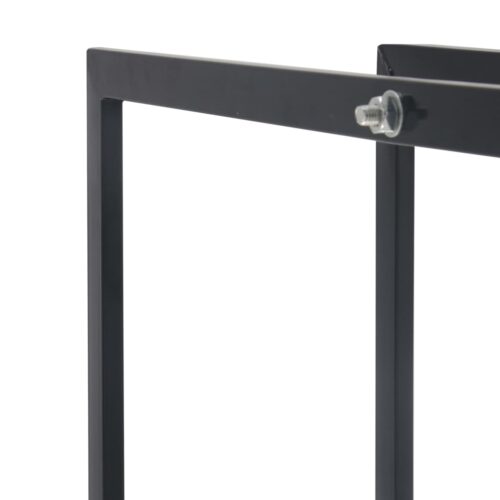 Firewood Rack Black 80x25x200cm Steel - Image 5