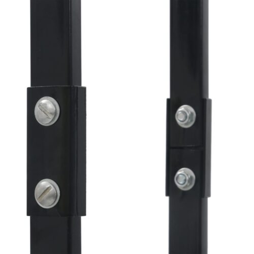 Firewood Rack Black 80x25x200cm Steel - Image 6