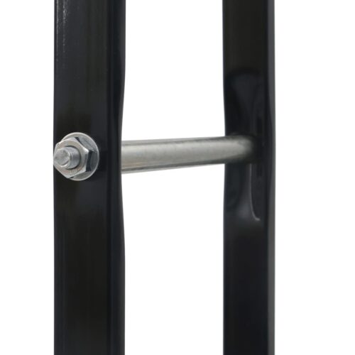 Firewood Rack Black 80x25x200cm Steel - Image 7