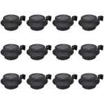 Outdoor Solar Fence Lamps 12pcs LED Black