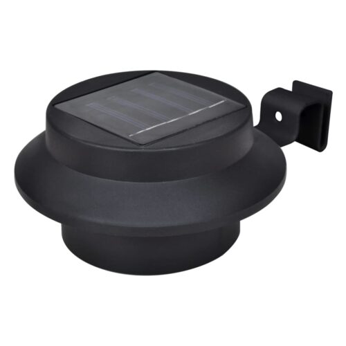 Outdoor Solar Fence Lamps 12pcs LED Black - Image 3