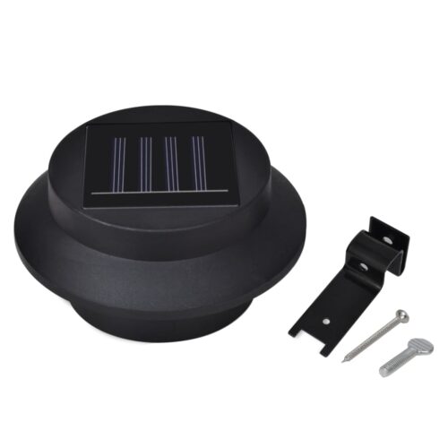 Outdoor Solar Fence Lamps 12pcs LED Black - Image 8