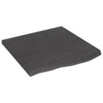 Bathroom Countertop Sink Vanity Board Table Top Dark Brown 60x60x4cm Treated Solid Wood