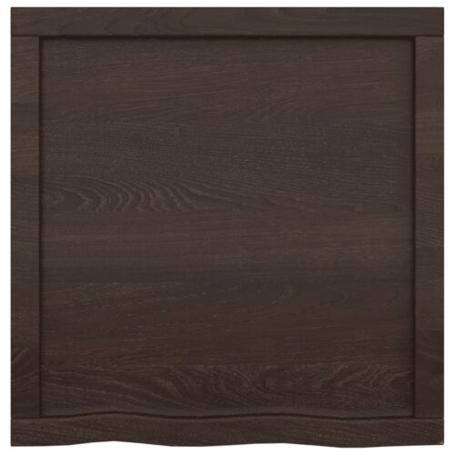 Bathroom Countertop Sink Vanity Board Table Top Dark Brown 60x60x4cm Treated Solid Wood - Image 4