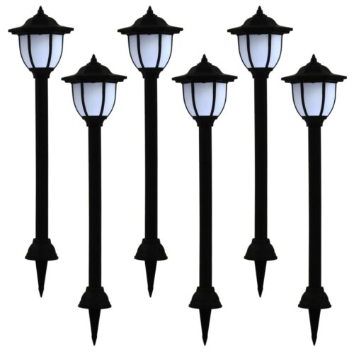 Outdoor Solar Lamps 6pcs LED Black