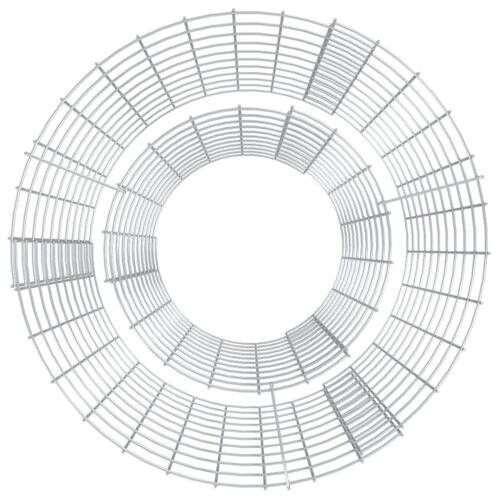 Gabion Fire Pit √ò 50cm Galvanised Iron - Image 3