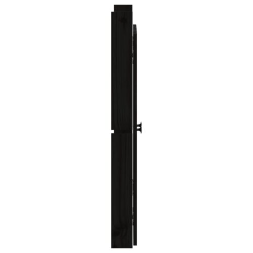 Outdoor Kitchen Doors 2pcs Black 50x9x82cm Solid Wood Pine - Image 6