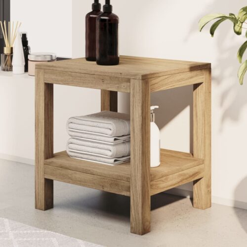 Bathroom Side Table 45x35x45cm Solid Wood Teak