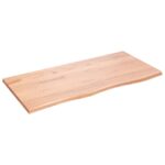 Bathroom Countertop Sink Vanity Board Table Top Light Brown 100x50x2cm Treated Solid Wood