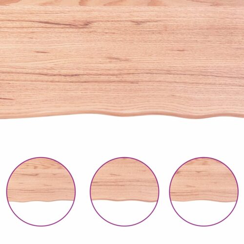 Bathroom Countertop Sink Vanity Board Table Top Light Brown 80x60x2cm Treated Solid Wood - Image 5