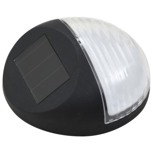 Outdoor Solar Wall Lamps LED 24pcs Round Black - Image 3