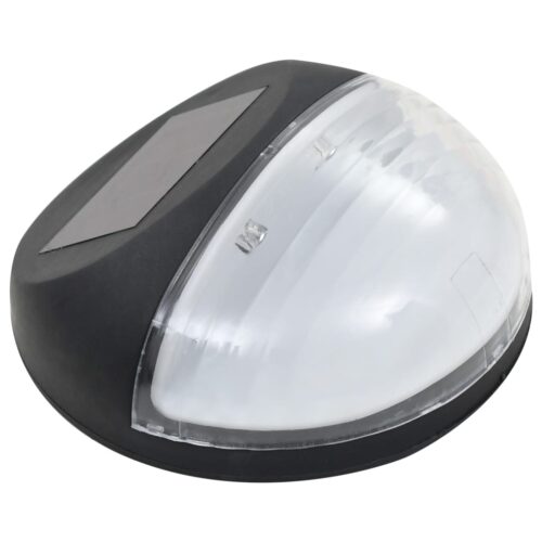 Outdoor Solar Wall Lamps LED 24pcs Round Black - Image 4