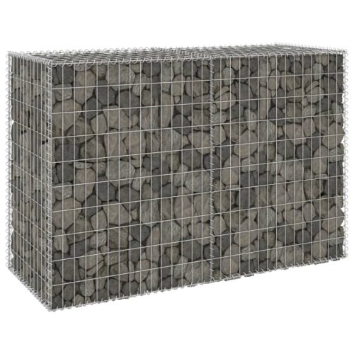 Gabion Wall with Covers Galvanised Steel 150x60x100cm