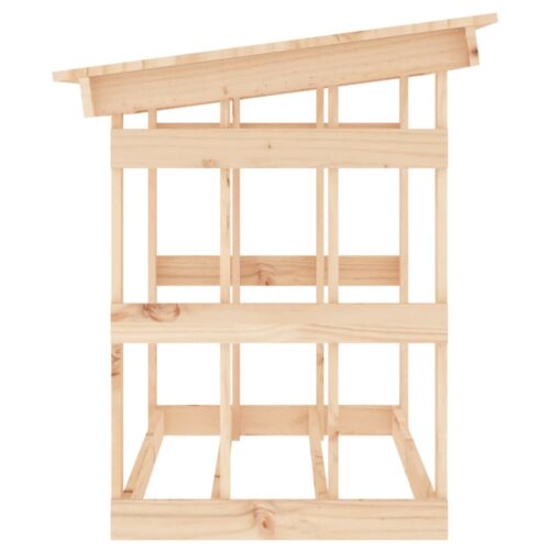 Firewood Rack 108x64.5x77cm Solid Wood Pine - Image 6
