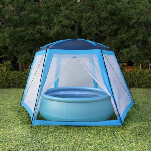 Pool Tent Fabric 590x520x250cm Blue - Image 8